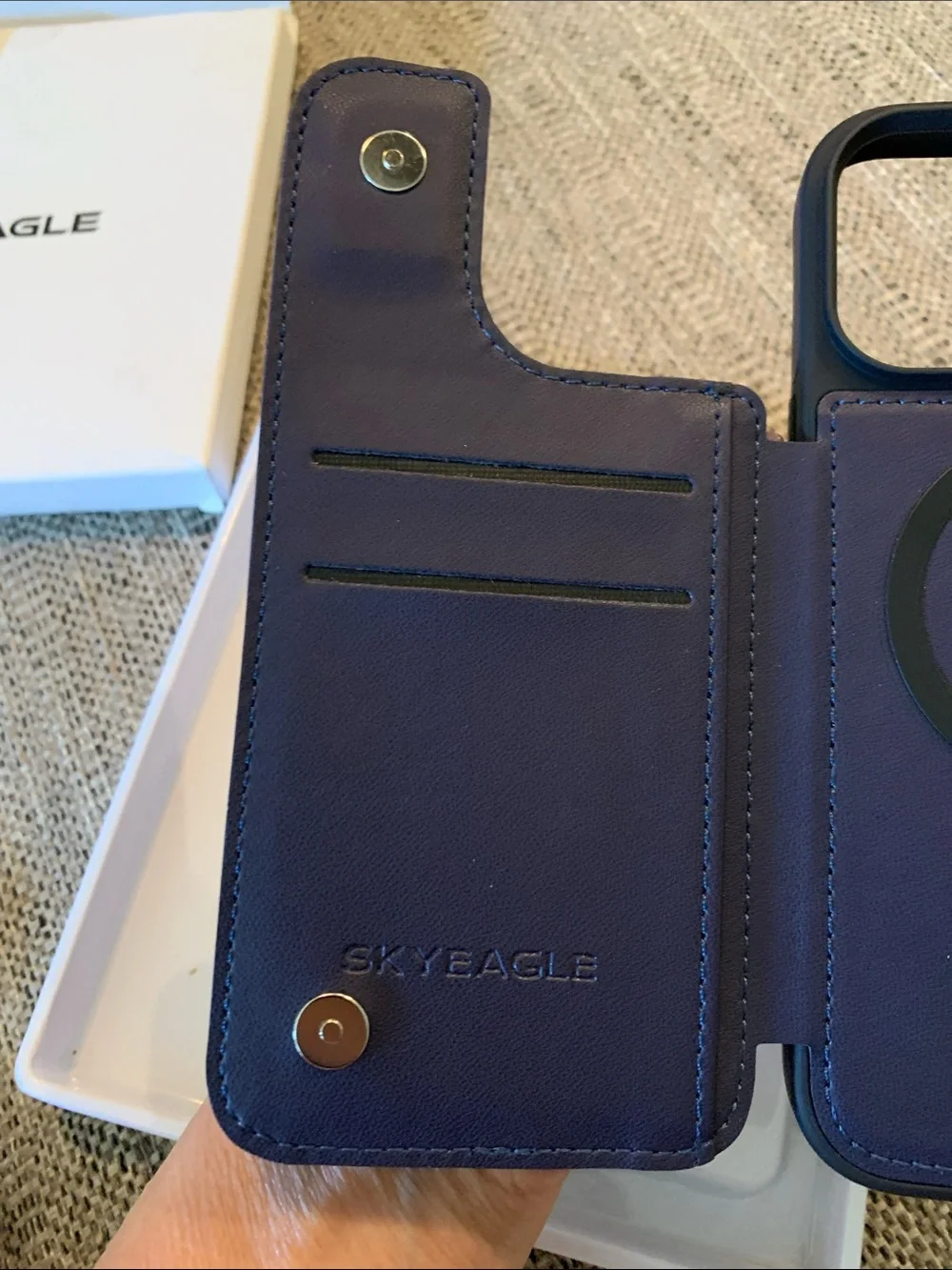 SkyEagle Compatible with Magsafe for iPhone 16 Pro Max Wallet Case w/Card Holder